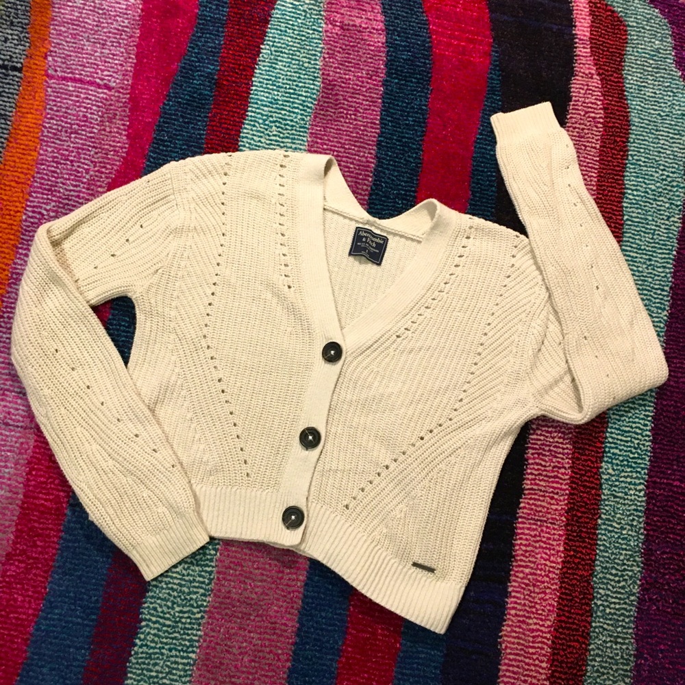 A&F cropped cardigan